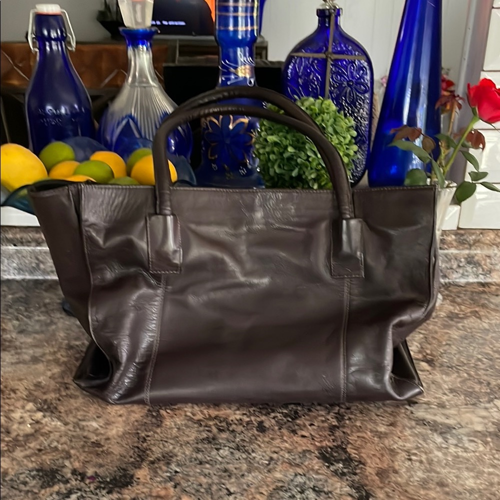 Latico Elegant Brown Leather Unisex Bag/Organizer/Laptop bag